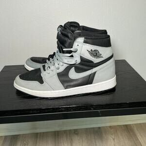 Air Jordan 1 High Shadow 2.0 black grey white sneakers mens 12 high top
